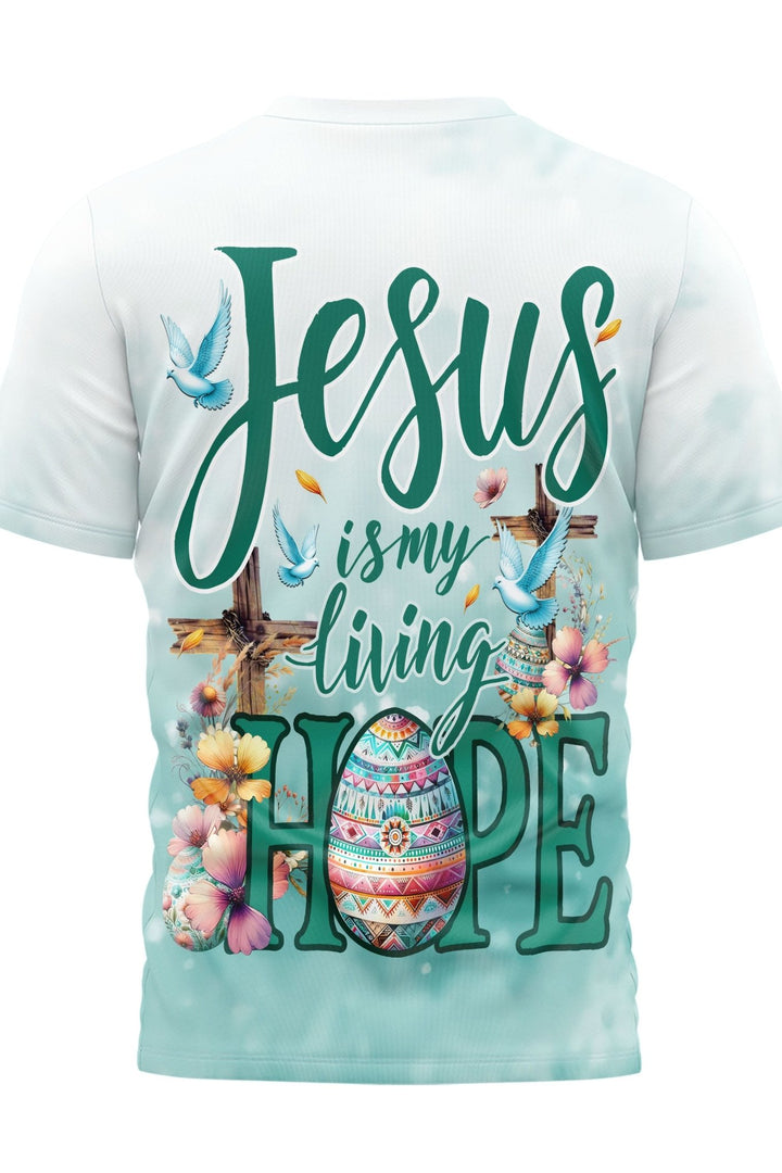 Jesus Is My Living Hope All Over Print T-shirt - Christ Color