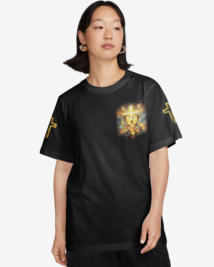 God Steps In Miracles Happen All Over Print T-shirt - Christ Color