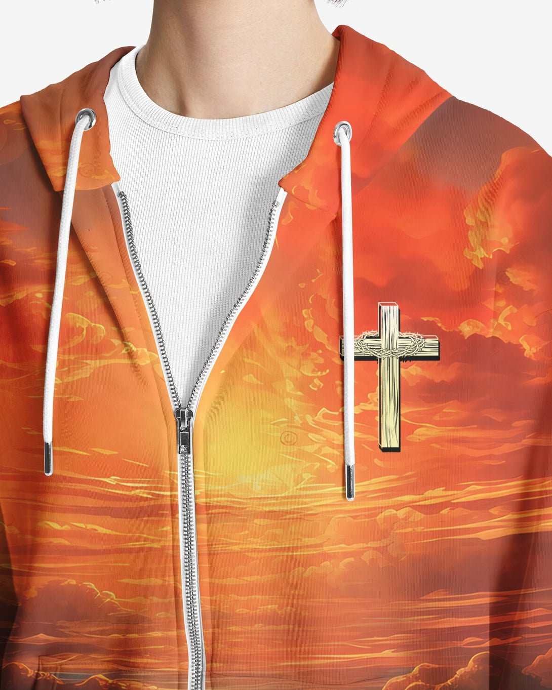 Trust In The Lord All Over Print Zip Hoodie - Christ Color