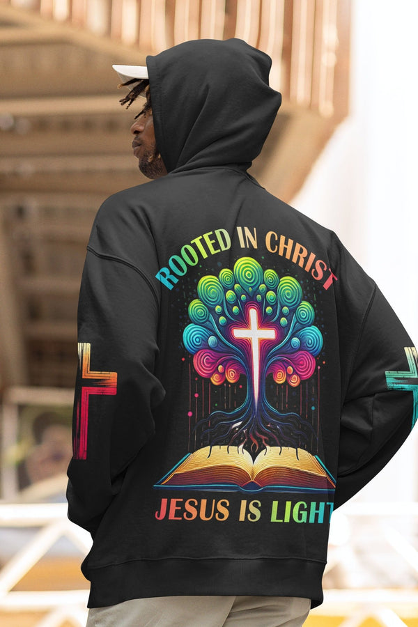 Rooted In Christ Jesus Is Light All Over Print Hoodie - Christ Color