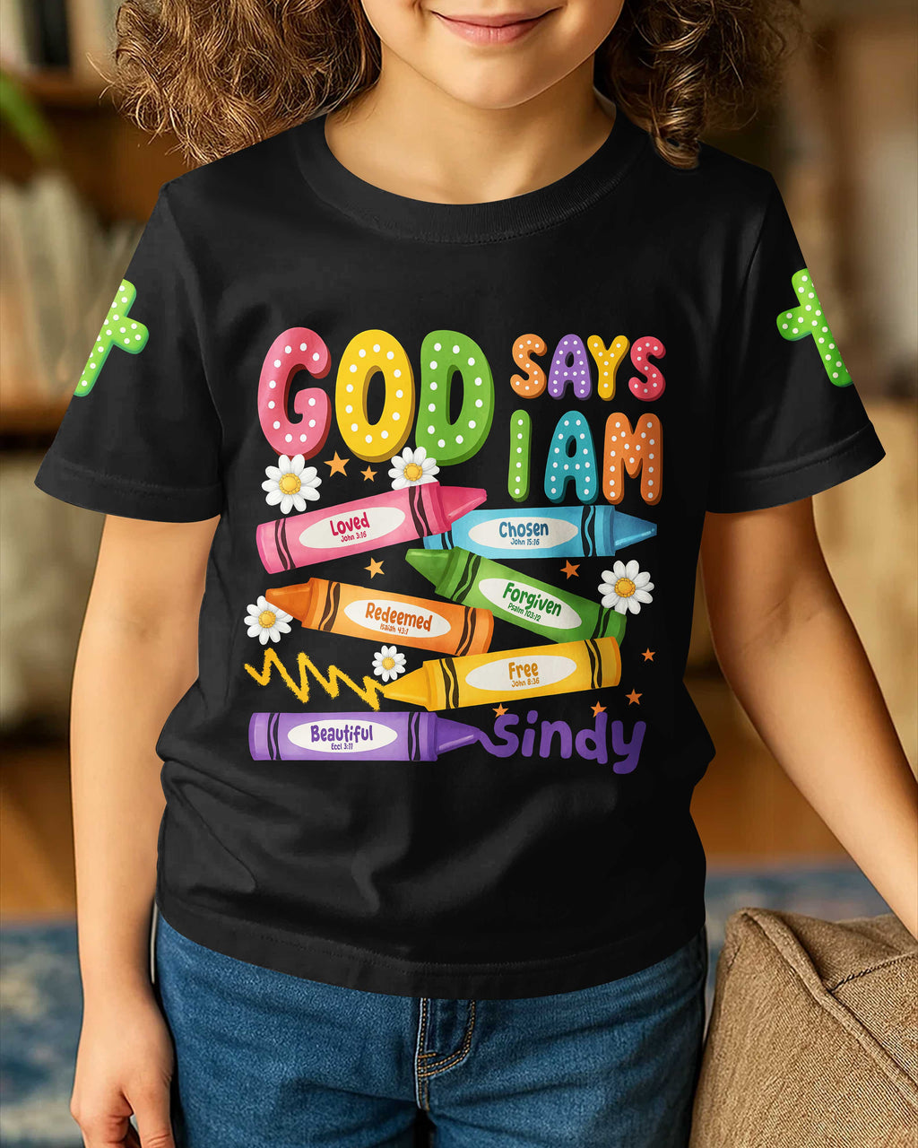 God Says I Am Pencil T-Shirt Kid