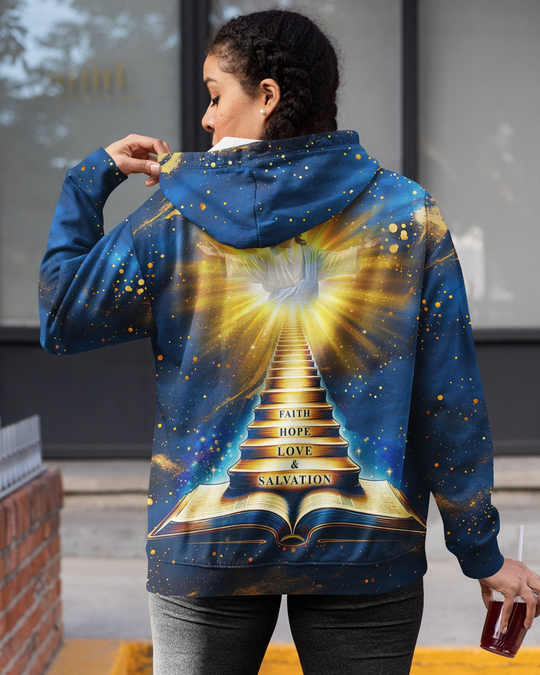 Faith Hope Love & Salvation All Over Print Hoodie - Christ Color