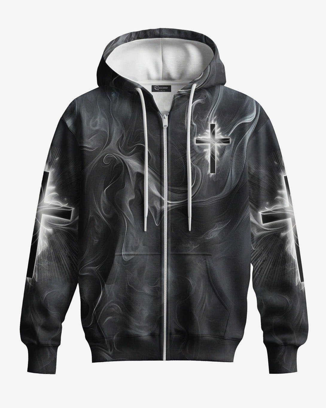 A Child Of God A Man Of Faith All Over Print Zip Hoodie - Christ Color