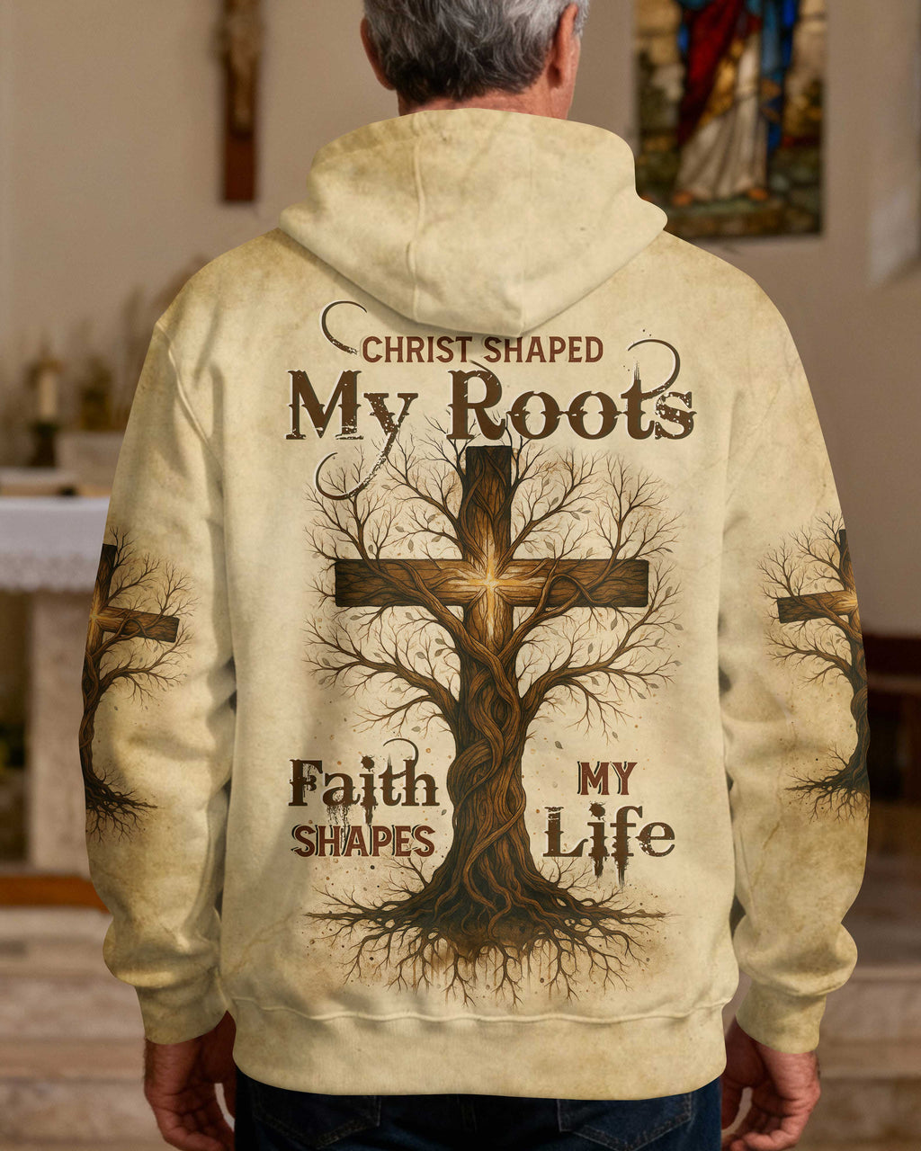Christ Shaped My Roots Faith Shapes My Life Hoodie