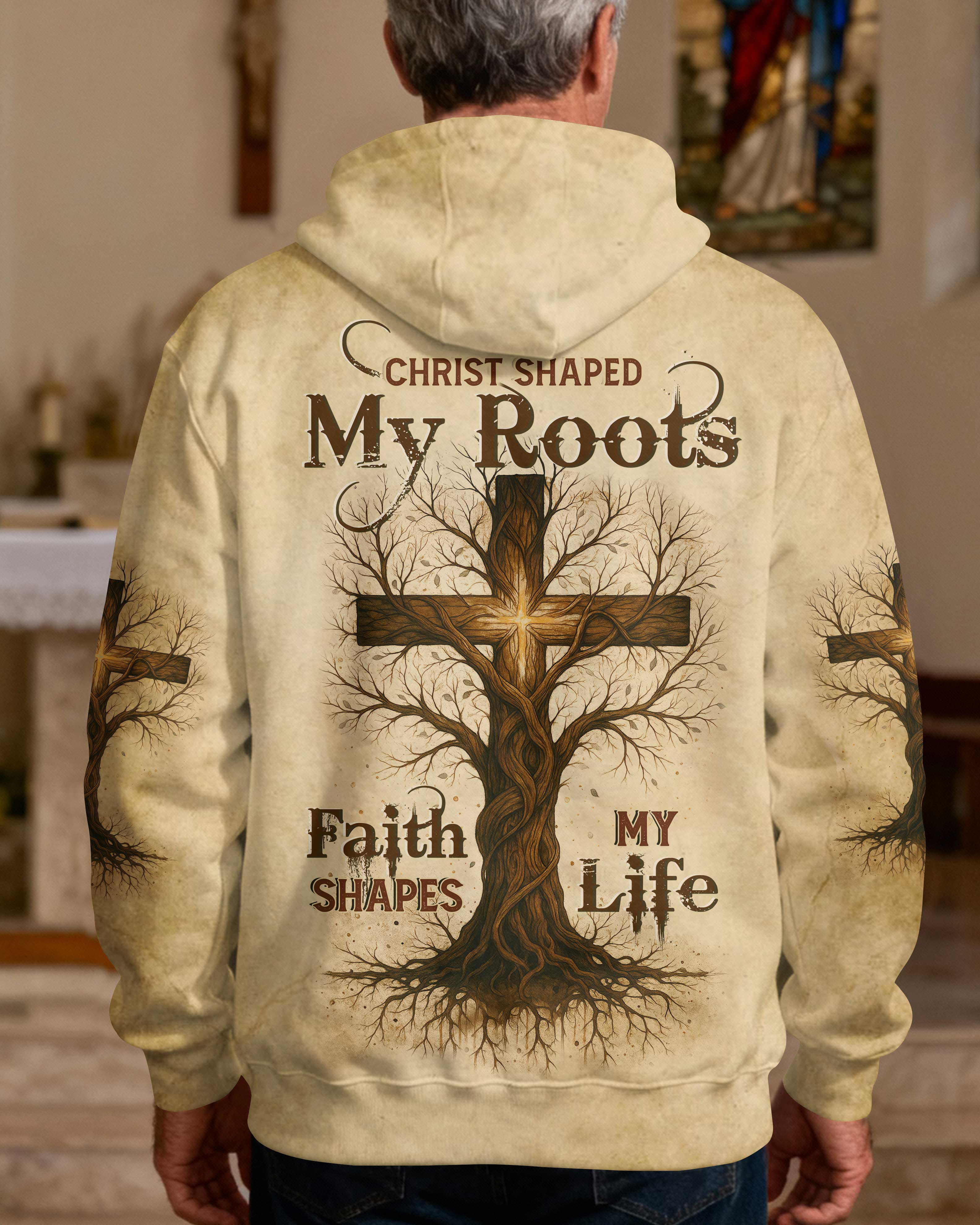Christ Shaped My Roots Faith Shapes My Life Hoodie