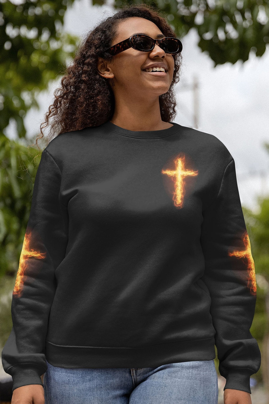 There's No Greater Love Than This All Over Print Sweater - Christ Color