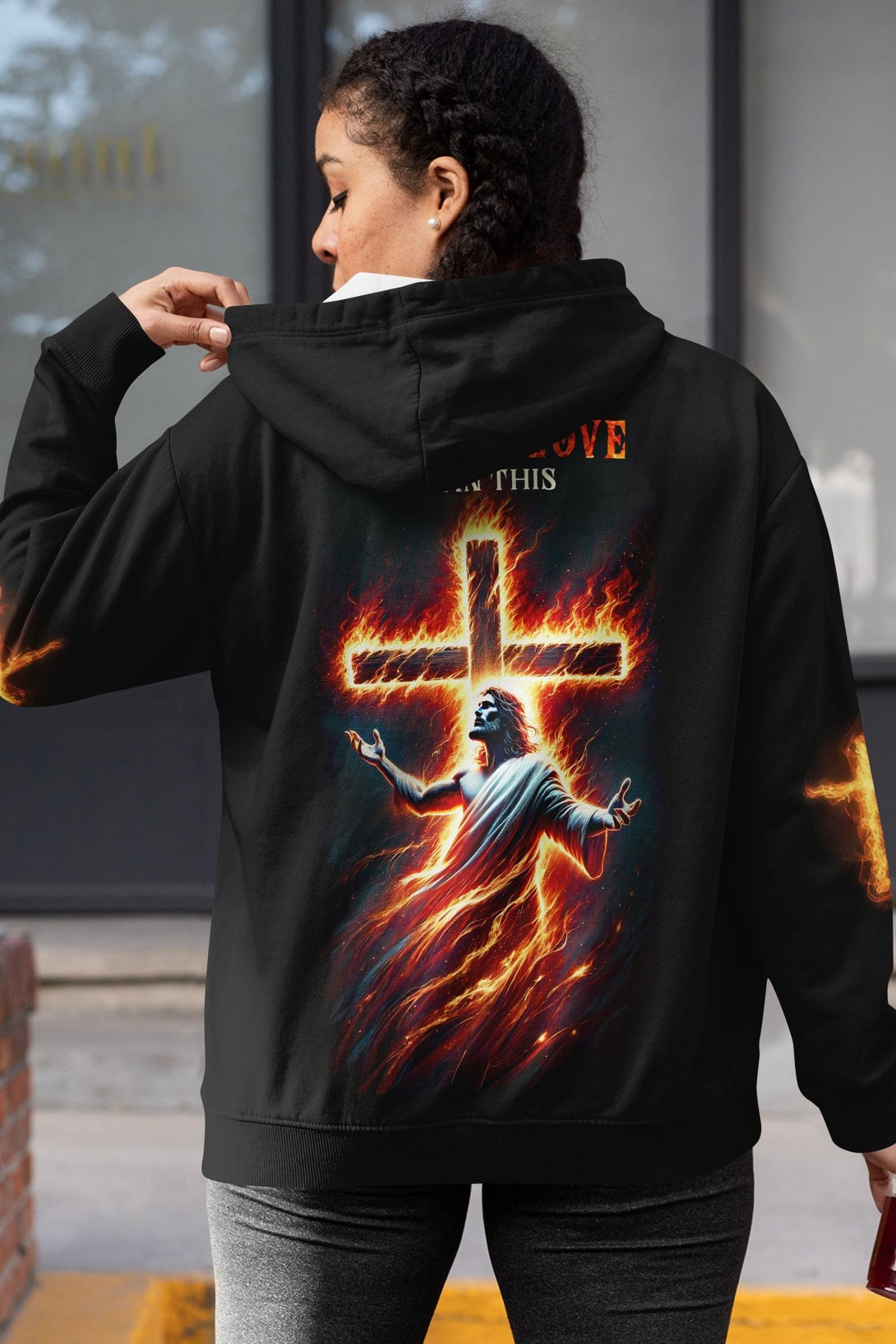 There's No Greater Love Than This All Over Print Hoodie - Christ Color