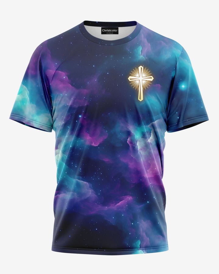For We Walk By Faith Not By Sight All Over Print T-shirt - Christ Color