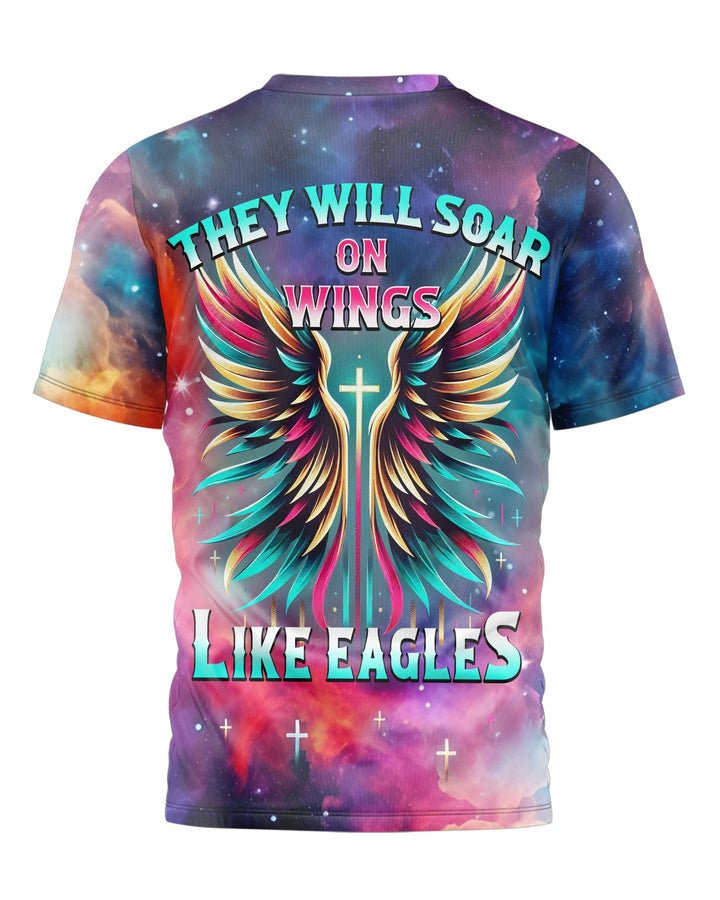 They Will Soar On Wings Like Eagles All Over Print T-shirt - Christ Color