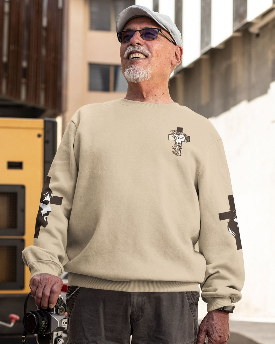 I Am His And He Is Mine All Over Print Sweater - Christ Color