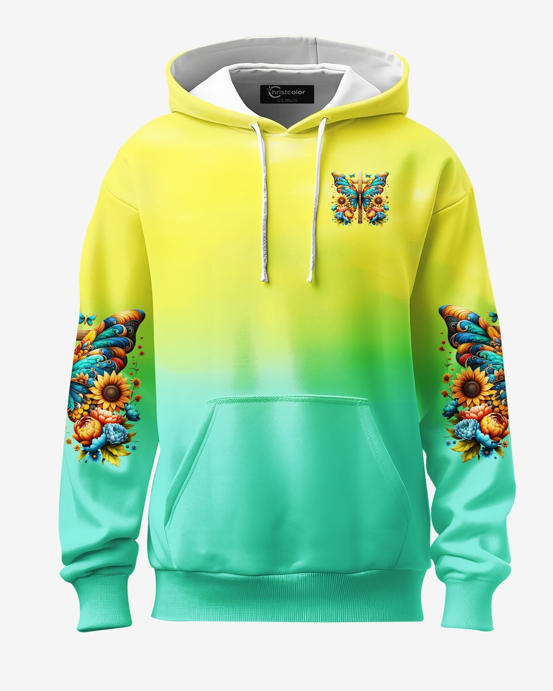 Faith Hope Love All Over Print Hoodie - Christ Color