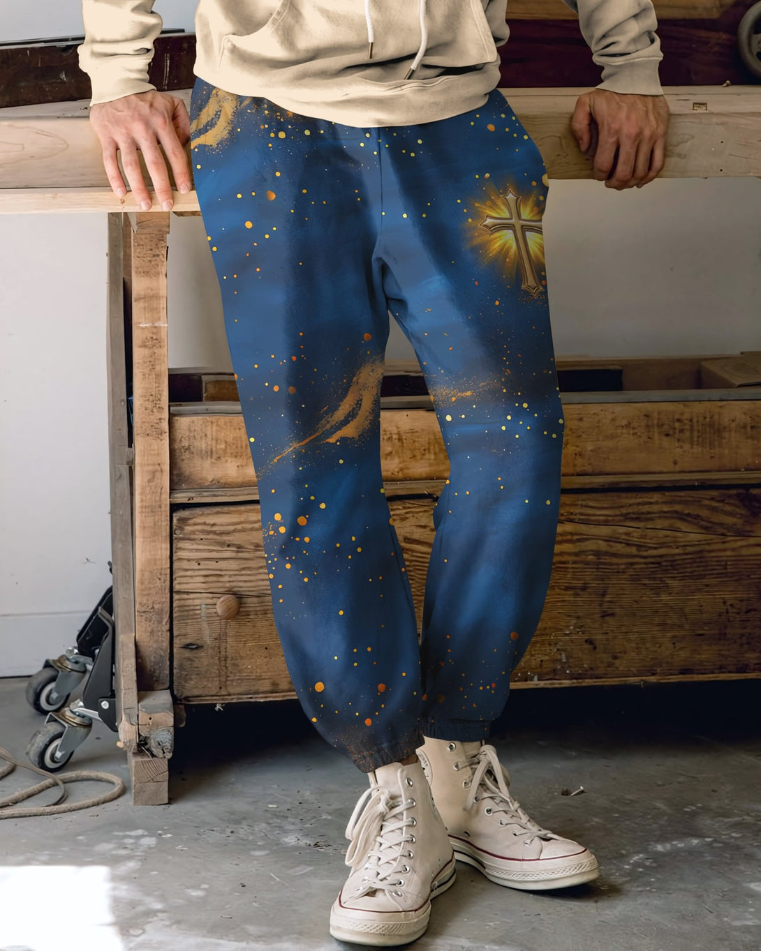 Faith Hope Love & Salvation All Over Print Jogger Pants - Christ Color