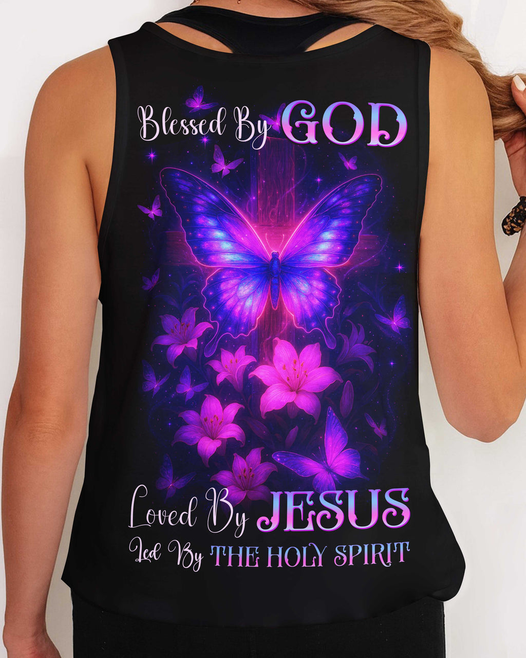 Blessed By God Loved By Jesus Led By The Holy Spirit T-Shirts