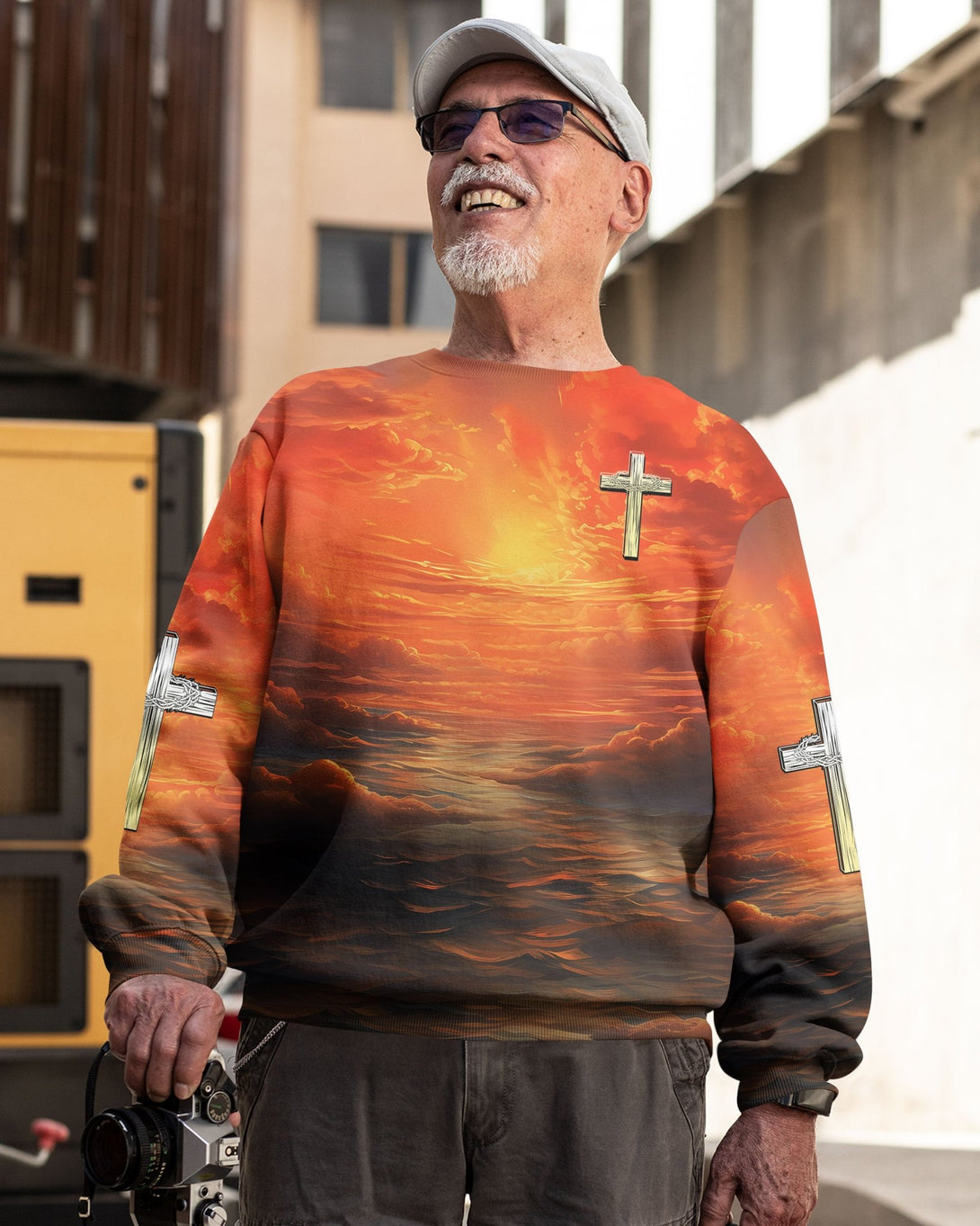 Trust In The Lord All Over Print Sweater - Christ Color