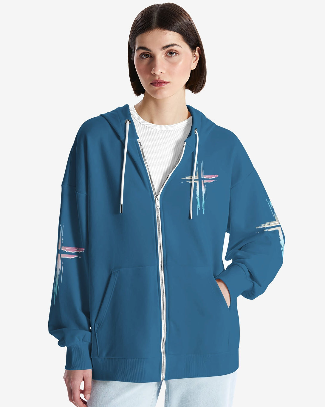 Unchanging In A Changing World All Over Print Zip Hoodie - Christ Color