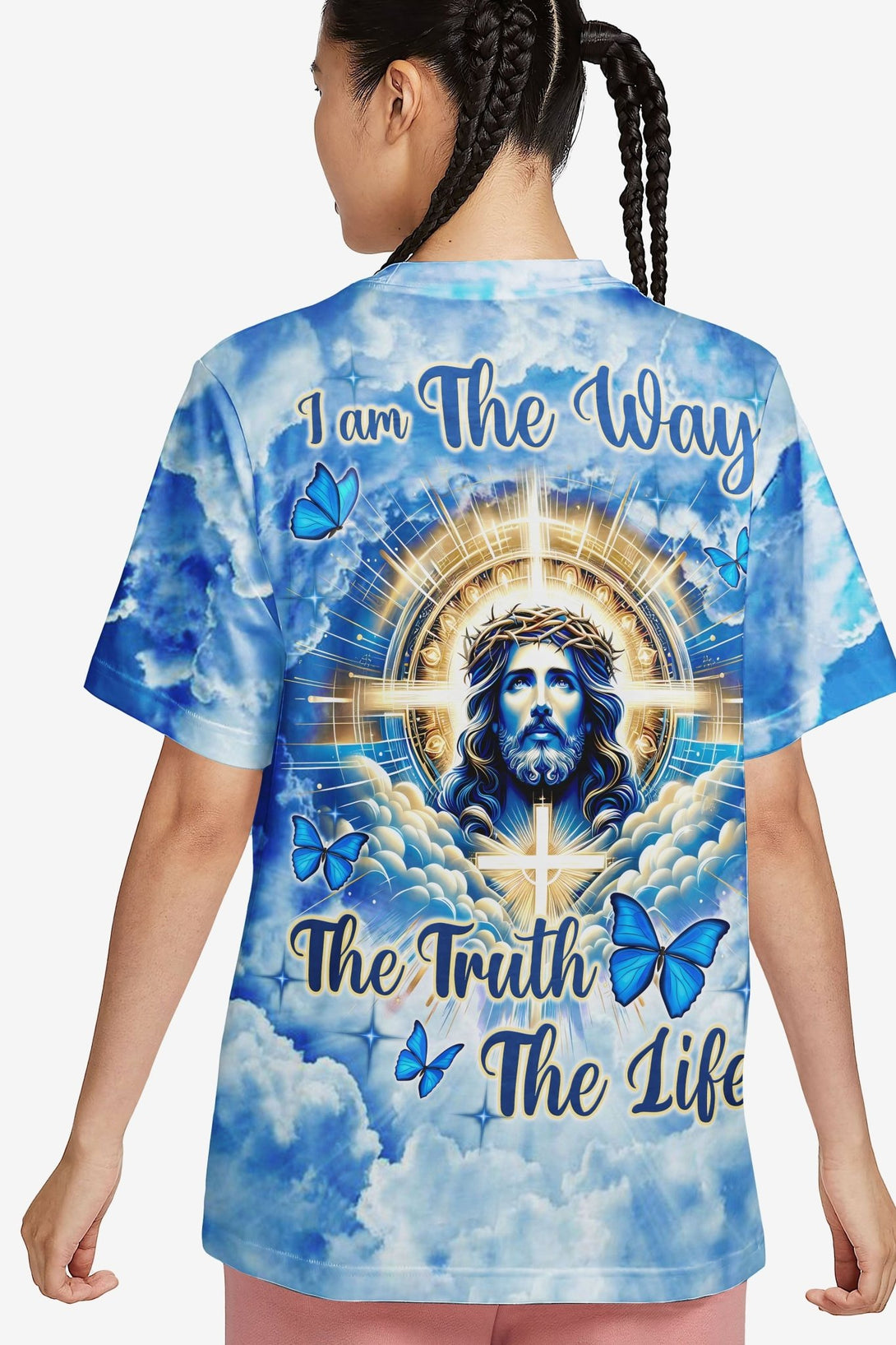 I Am The Way The Truth The Life All Over Print T-shirt - Christ Color