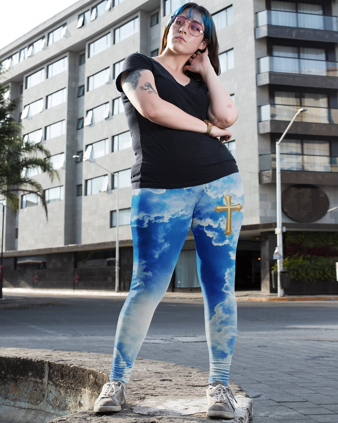 I Am The Way The Truth The Life All Over Print Leggings - Christ Color