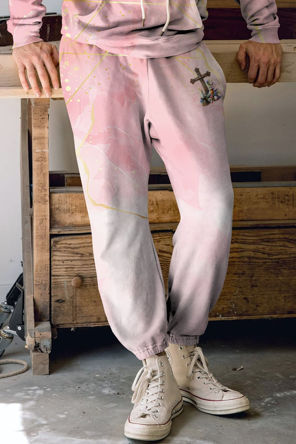 He Is Risen All Over Print Jogger Pants - Christ Color