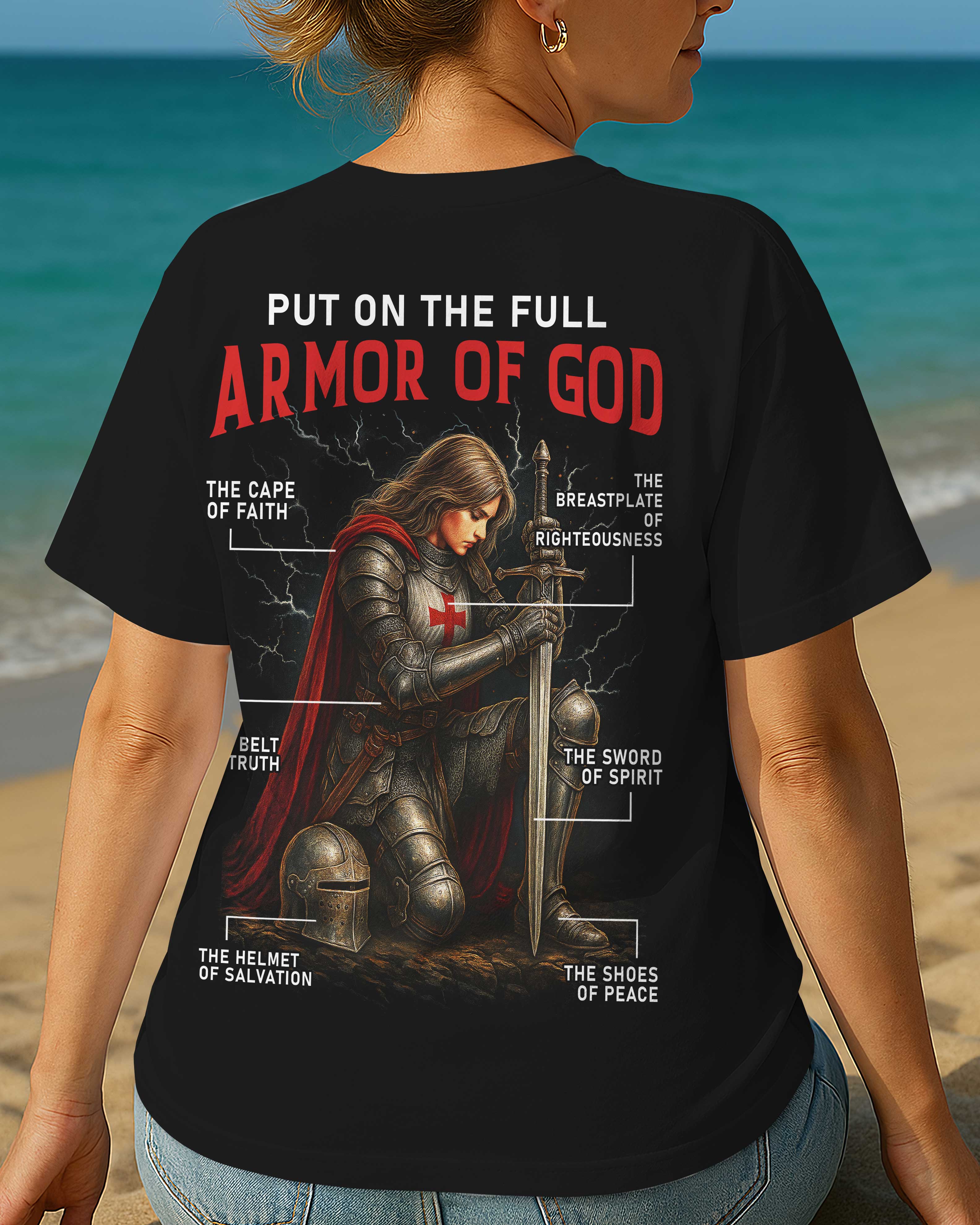 Put On The Full Armor Of God All Over Print T-Shirt