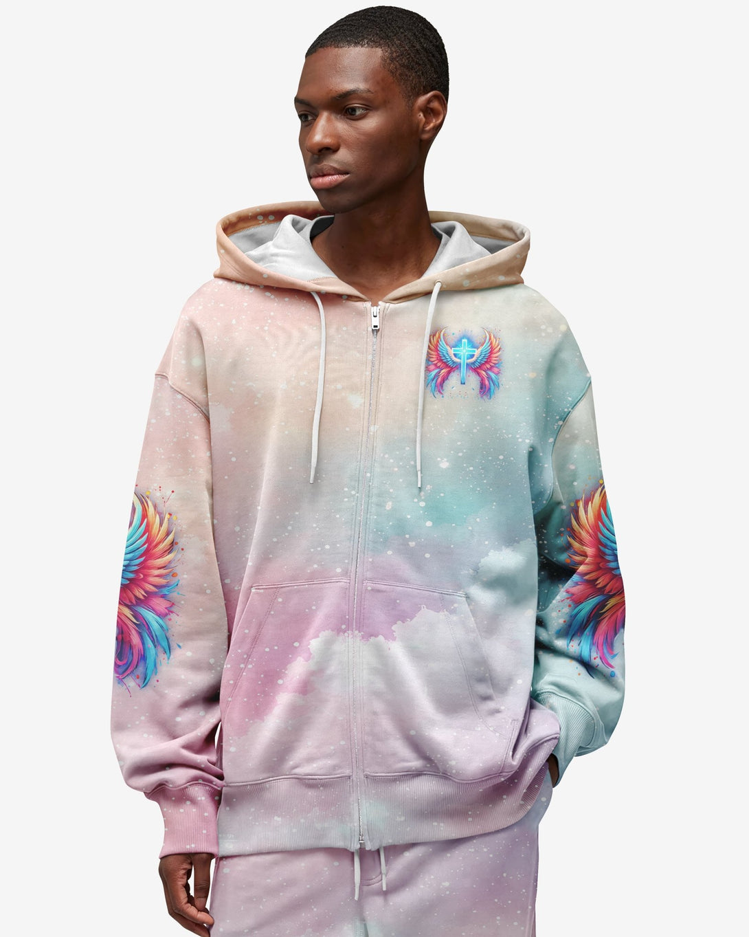 I Can Do All Things Through Christ Who Strengthens Me All Over Print Zip Hoodie - Christ Color