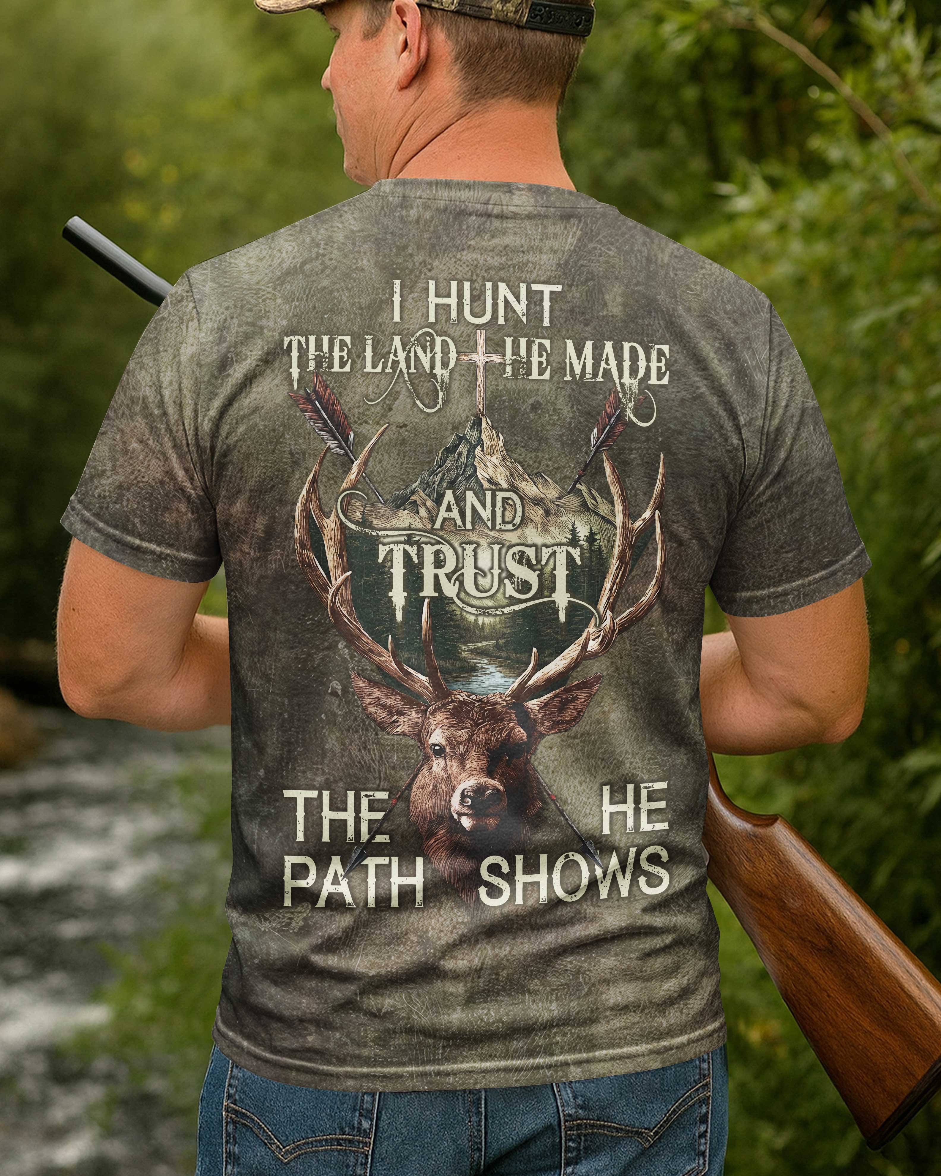 I Hunt The Land Custom Name T-Shirt