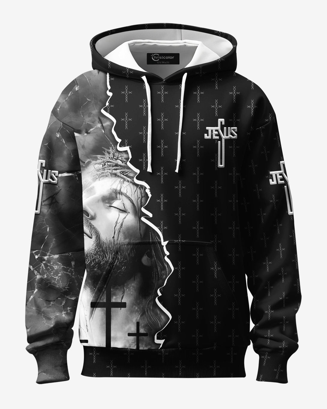 Love Has Conquered The Grave All Over Print Hoodie - Christ Color