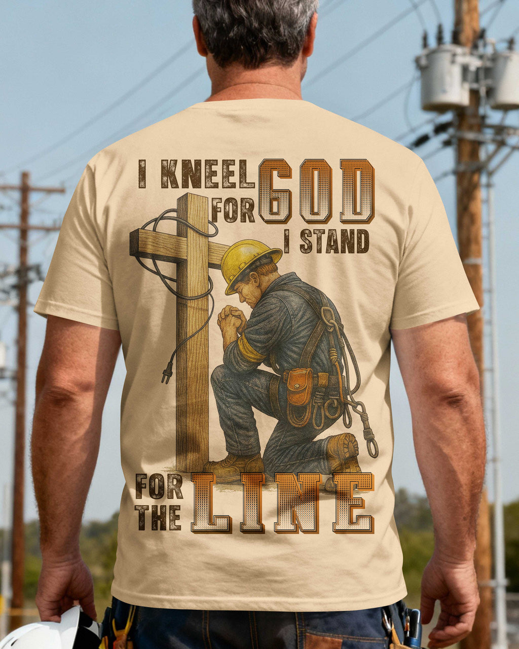 I Kneel For God I Stand For The Line T-Shirt