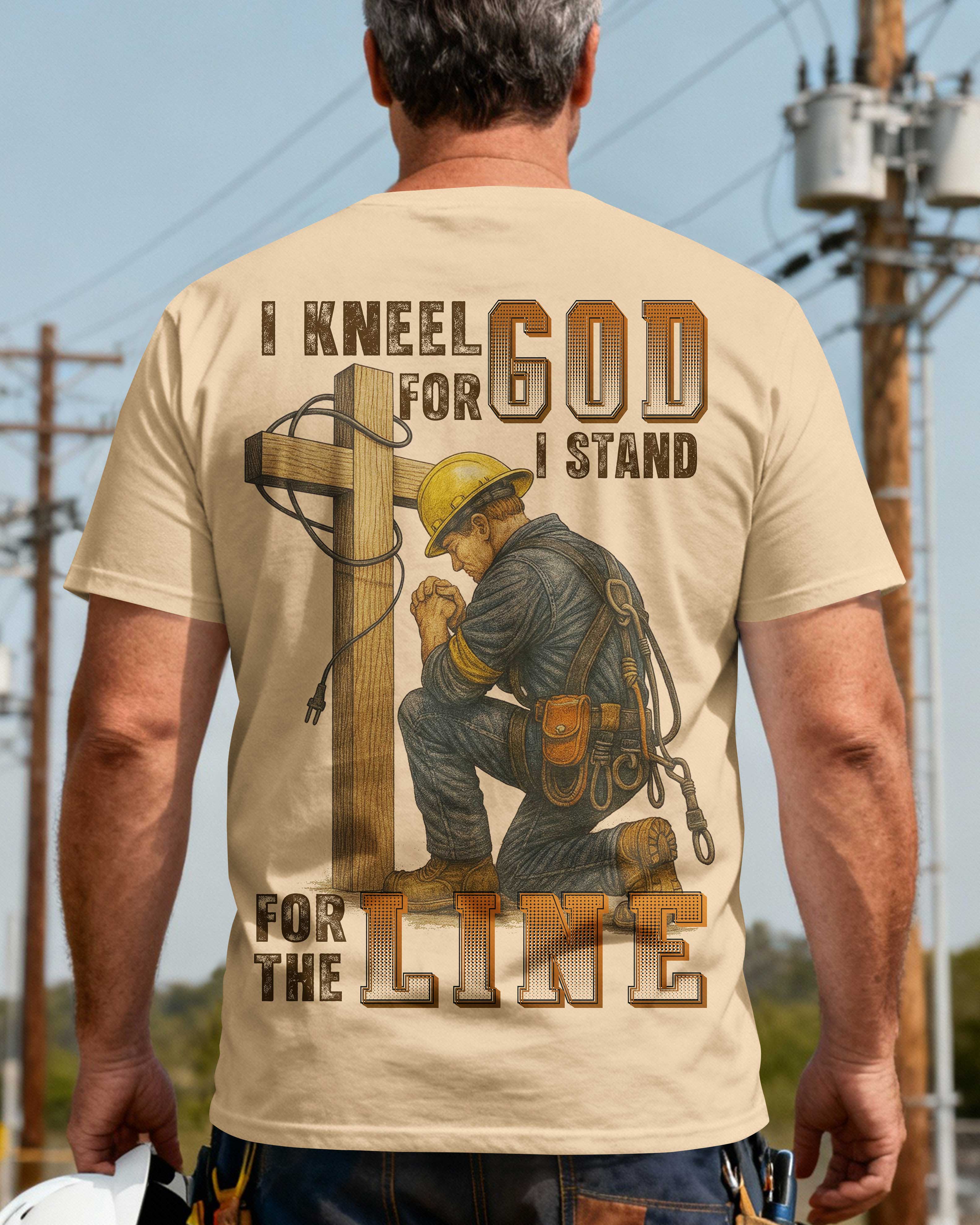 I Kneel For God I Stand For The Line T-Shirt