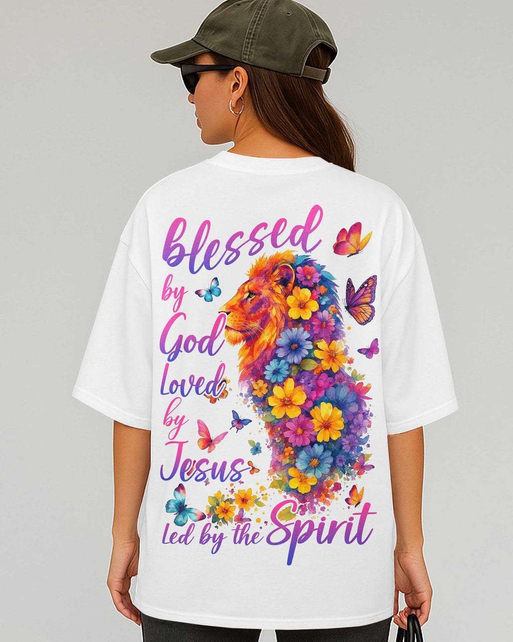 Blessed By God Loved By Jesus Led By The Spirit All Over Print T-Shirt