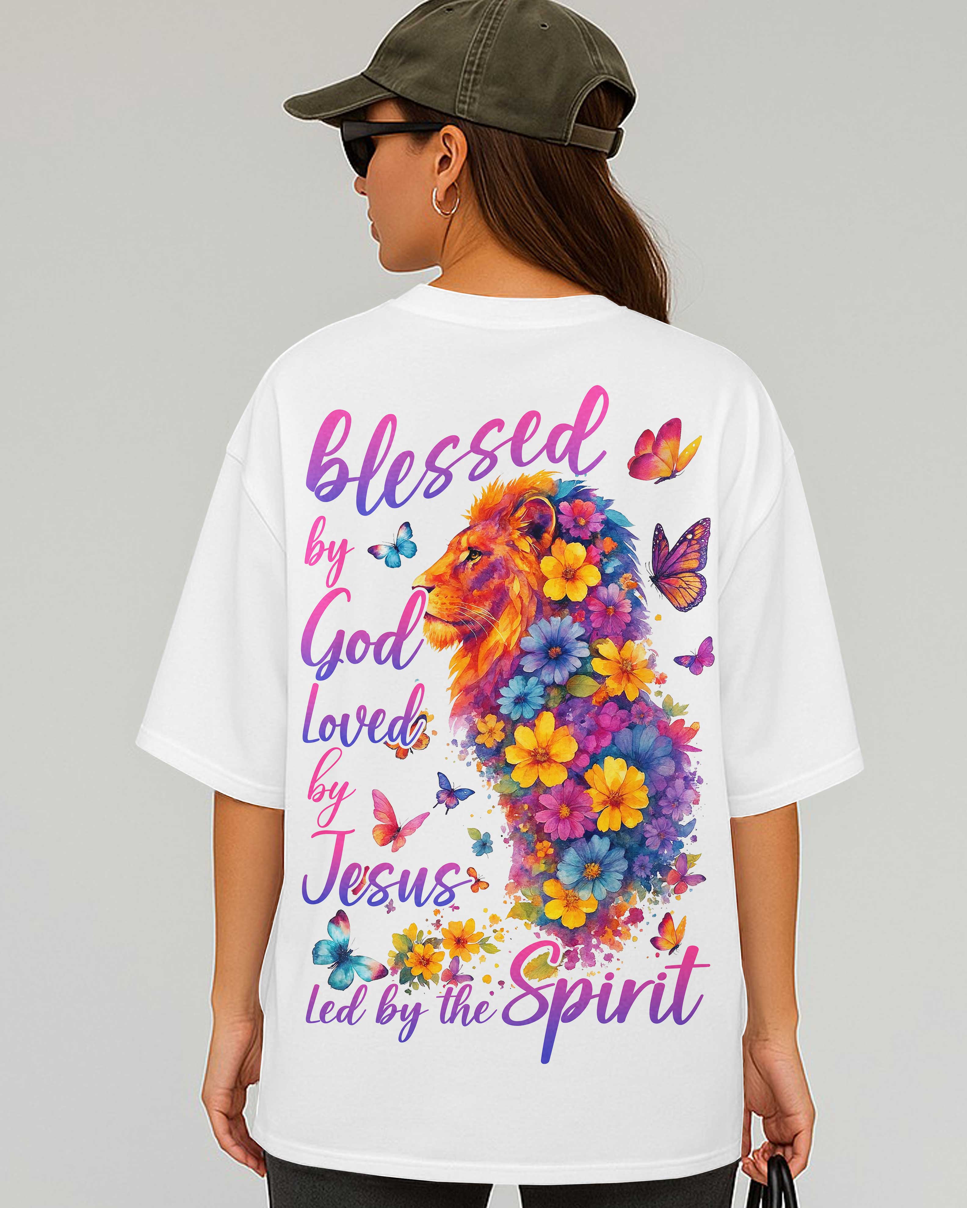 Blessed By God Loved By Jesus Led By The Spirit All Over Print T-Shirt