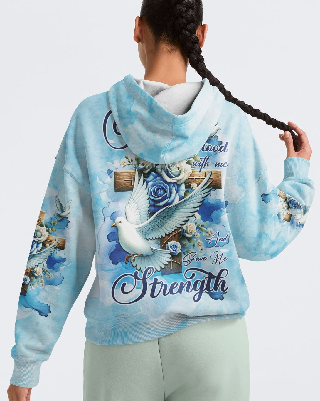 Lord Stood With Me And Gave Me Strength All Over Print Hoodie - Christ Color