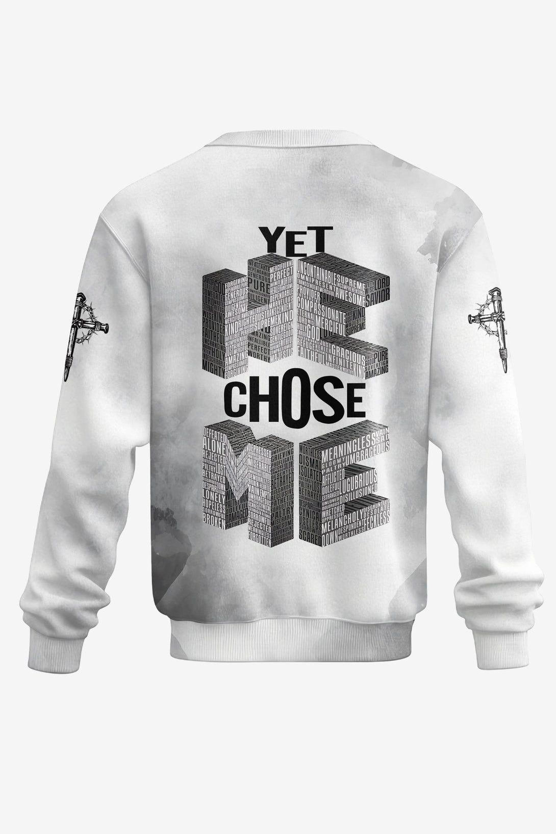 Yet He Chose Me All Over Print Sweater - Christ Color