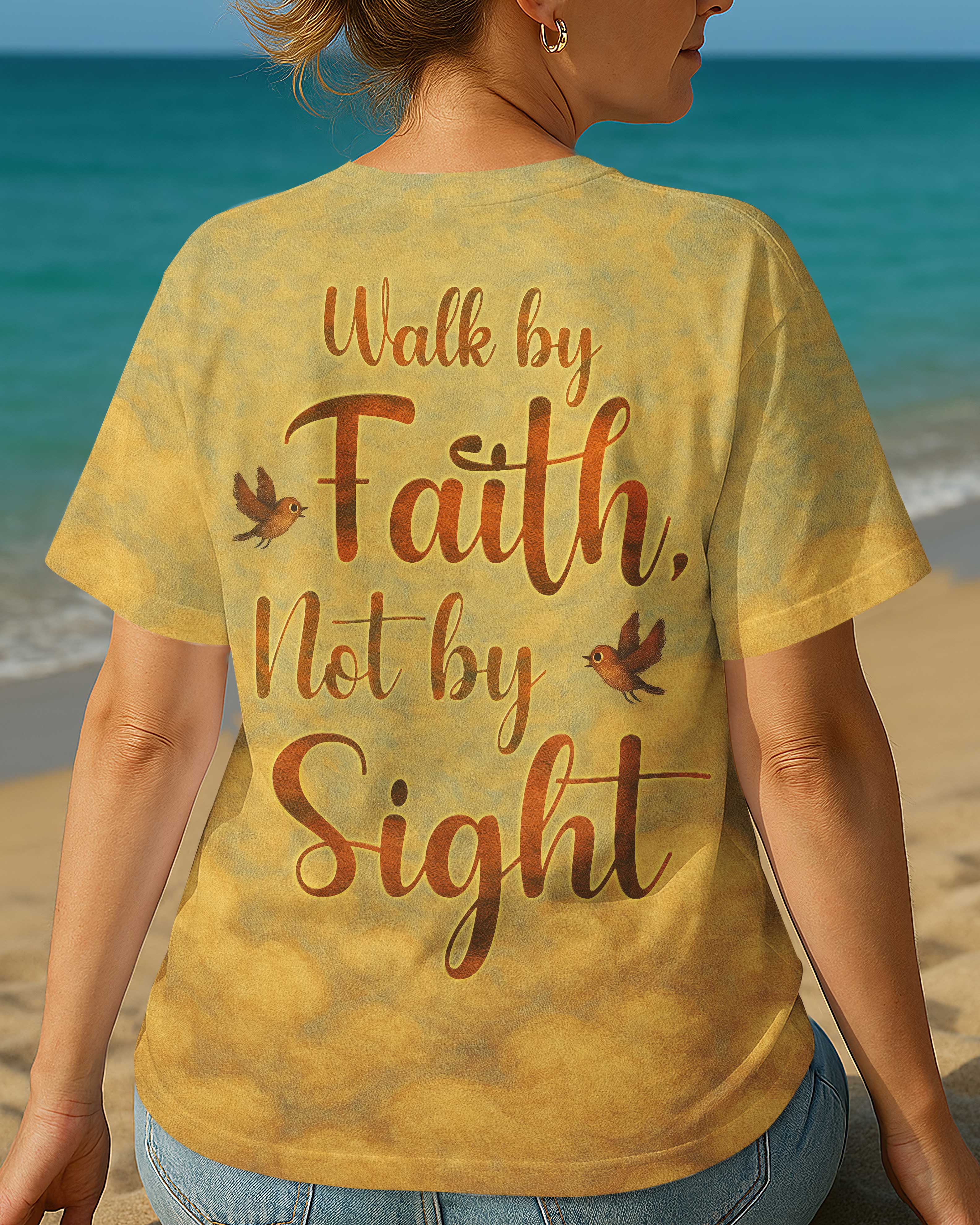 Walk By Faith Not By Sight All Over Print T-Shirt