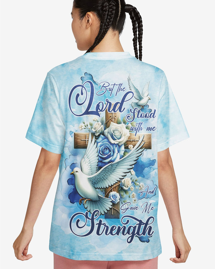 Lord Stood With Me And Gave Me Strength All Over Print T-shirt - Christ Color