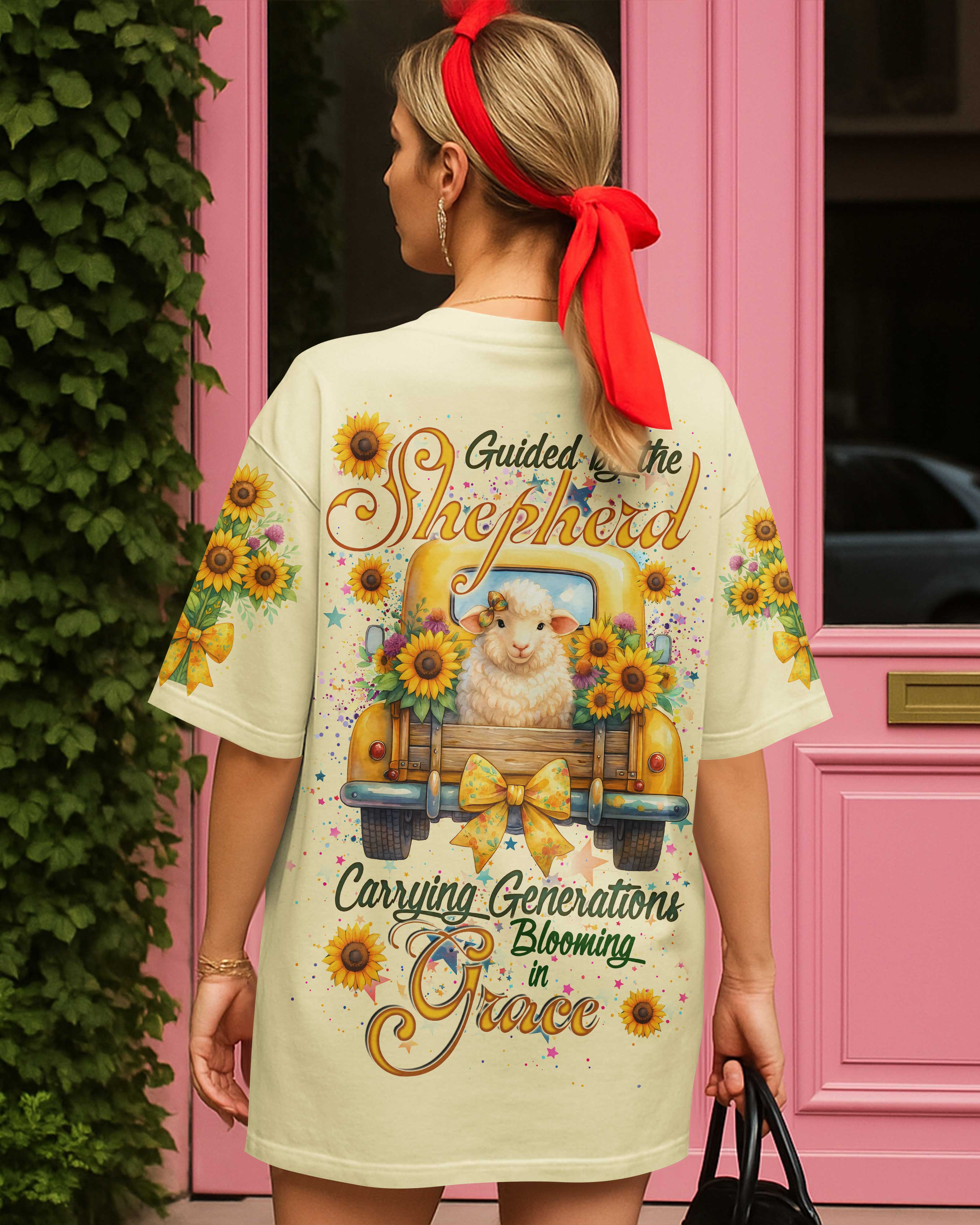Guided By The Shepherd Carrying Generations Blooming In Grace T-Shirts
