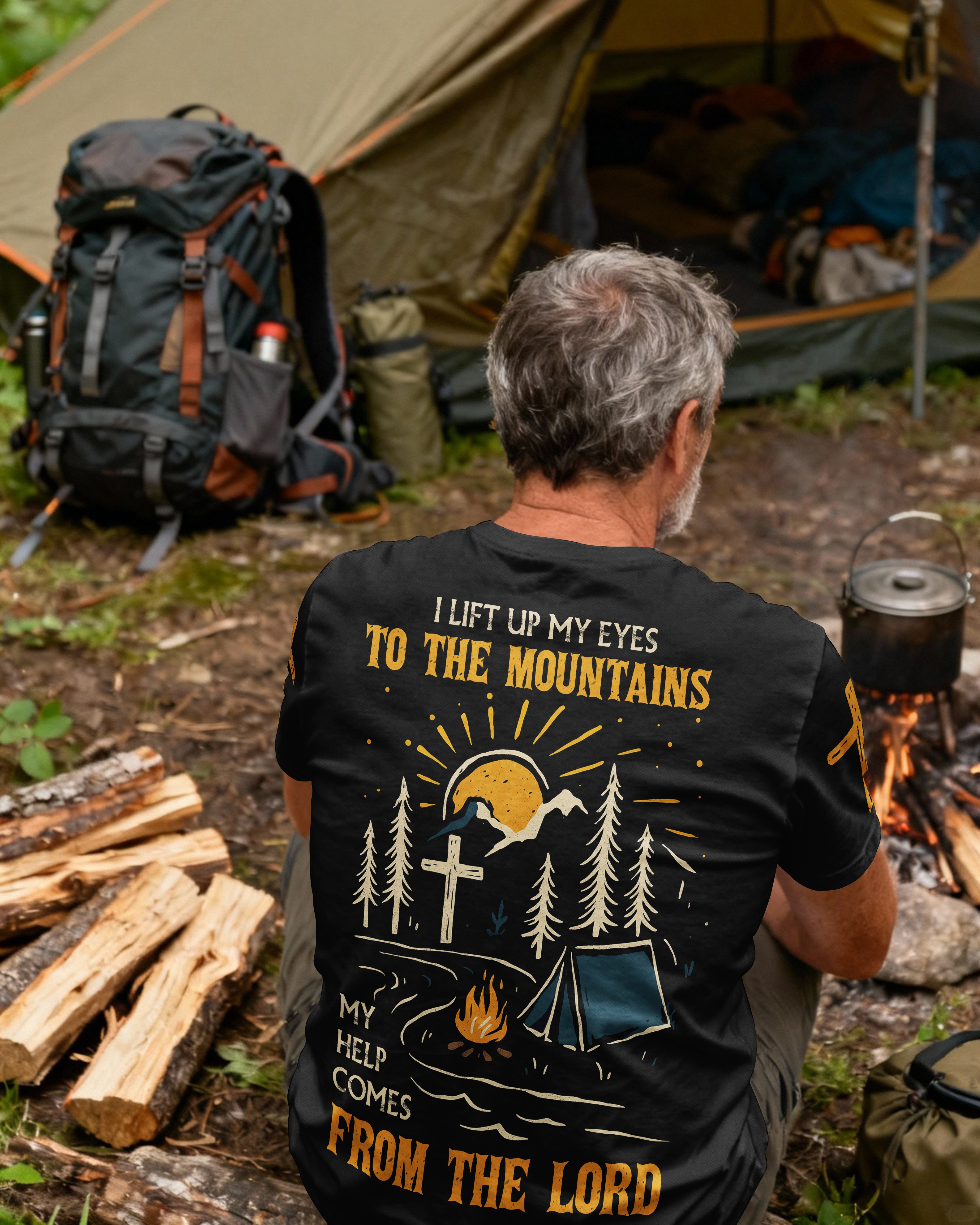 I Lift Up My Eyes To The Mountains My Help Comes T-Shirt