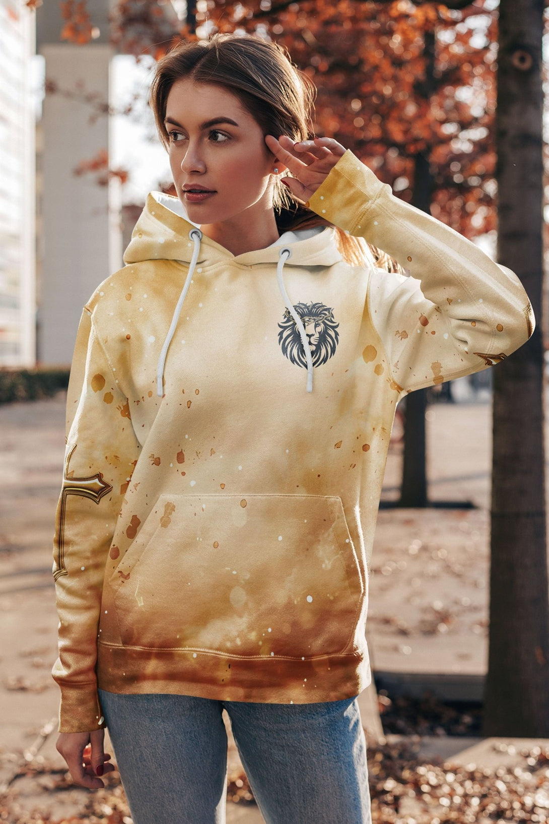 Behold The Lion Of The Tribe Of Judah Has Triumphed All Over Print Hoodie - Christ Color