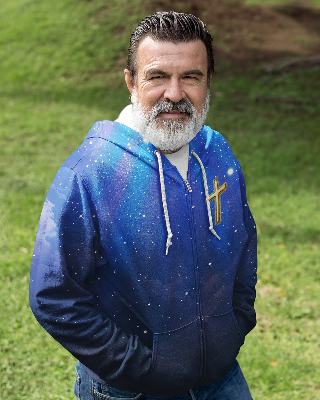 Faith Can Move Mountains All Over Print Zip Hoodie - Christ Color