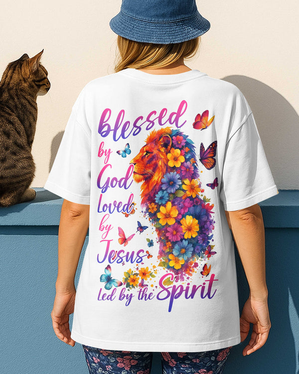 Blessed By God Loved By Jesus Led By The Spirit All Over Print T-Shirt