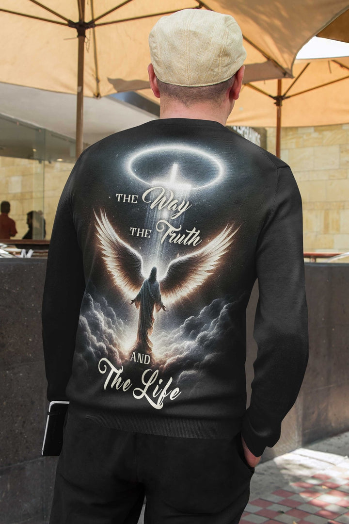The Way The Truth And The Life All Over Print Sweater - Christ Color