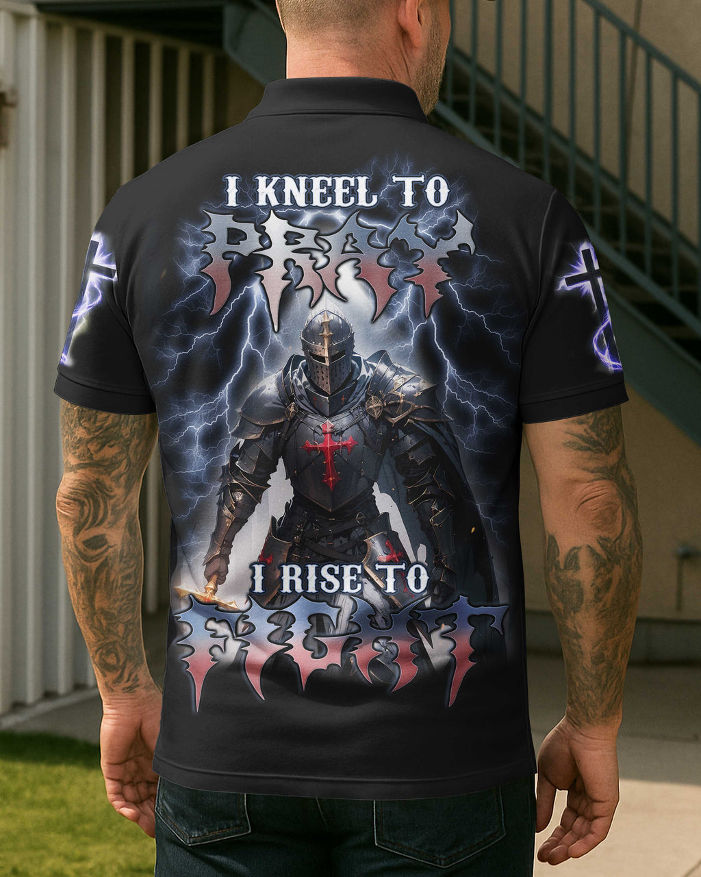 I Kneel To Pray I Rise To Fight T-Shirt