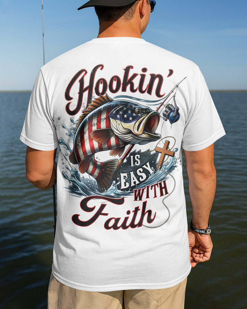 Hookin' Is Easy With Faith All Over Print T-Shirt