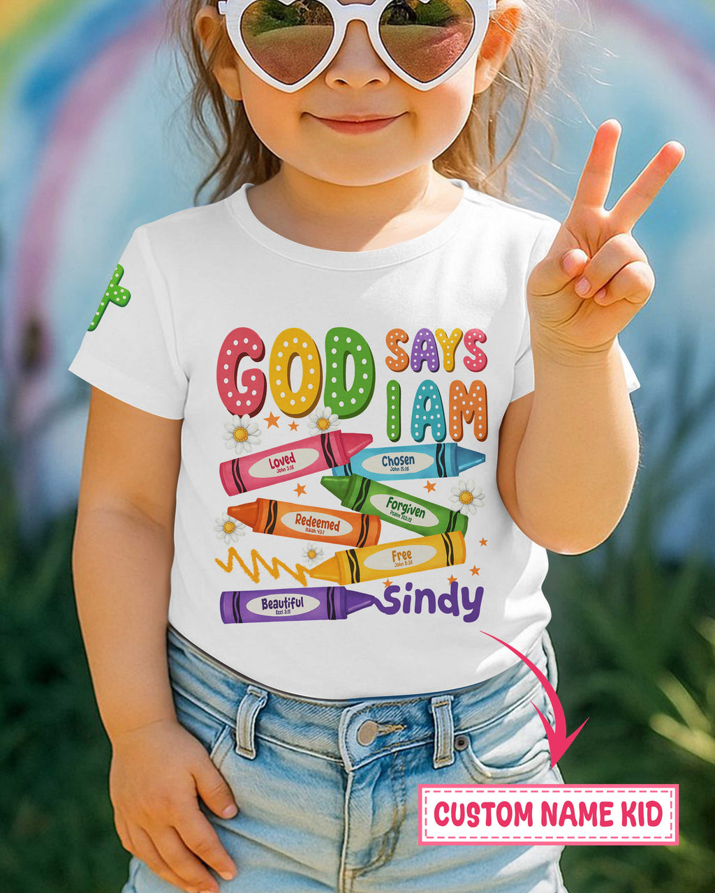 God Says I Am Pencil T-Shirt Kid