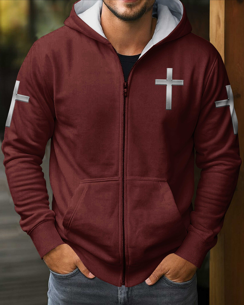 God Took The Strongest Marines And Made Them Warriors Of Christ Zip Hoodie