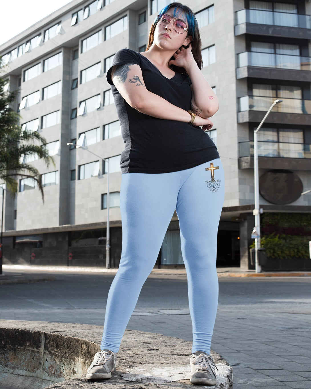 Woman Of Faith Rooted In Christ All Over Print Leggings - Christ Color