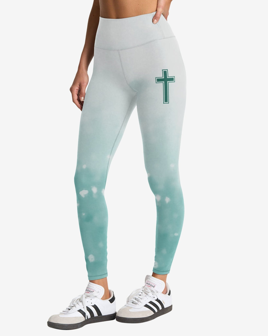 Jesus Is My Living Hope All Over Print Leggings - Christ Color