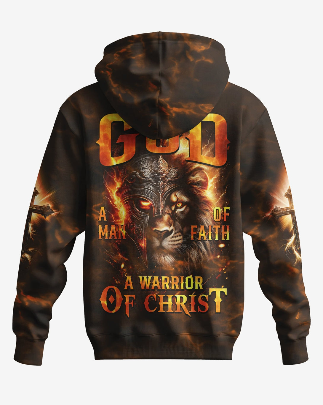 A Child Of God A Man Of Faith A Warrior Of Christ All Over Print Zip Hoodie - Christ Color