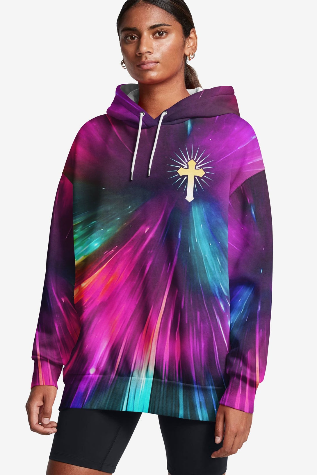 For God So Loved The World All Over Print Hoodie - Christ Color