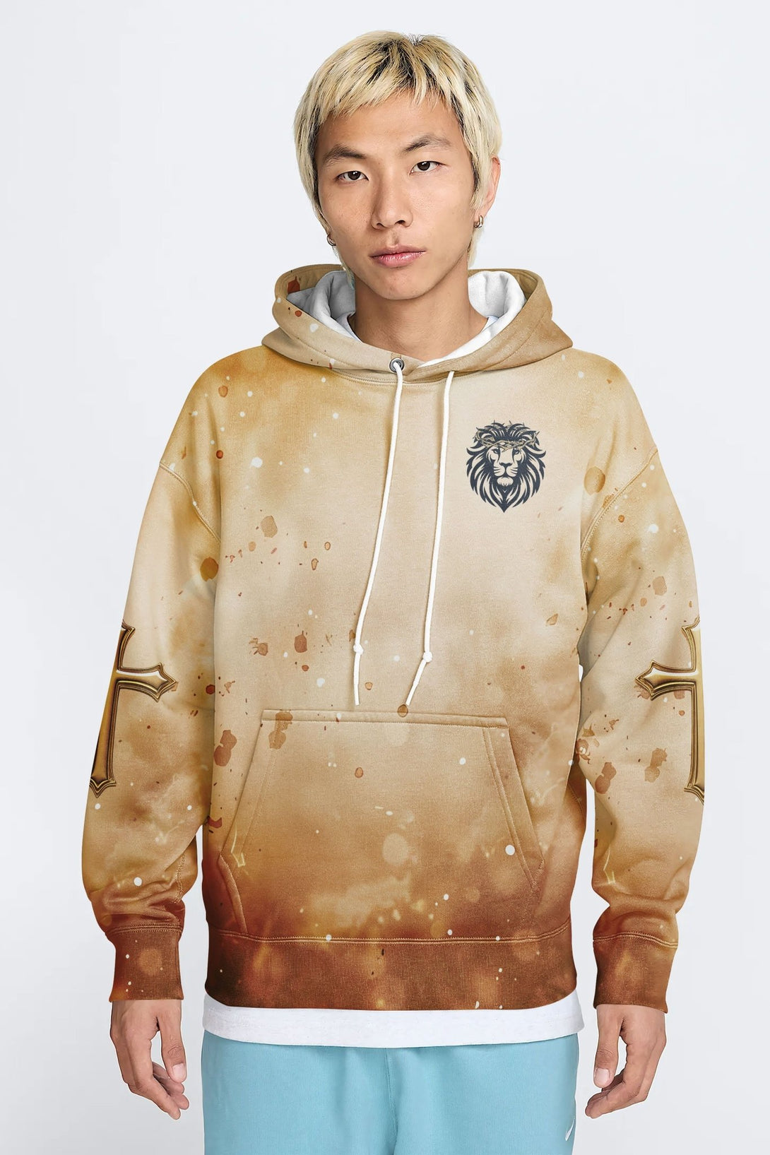 Behold The Lion Of The Tribe Of Judah Has Triumphed All Over Print Hoodie - Christ Color