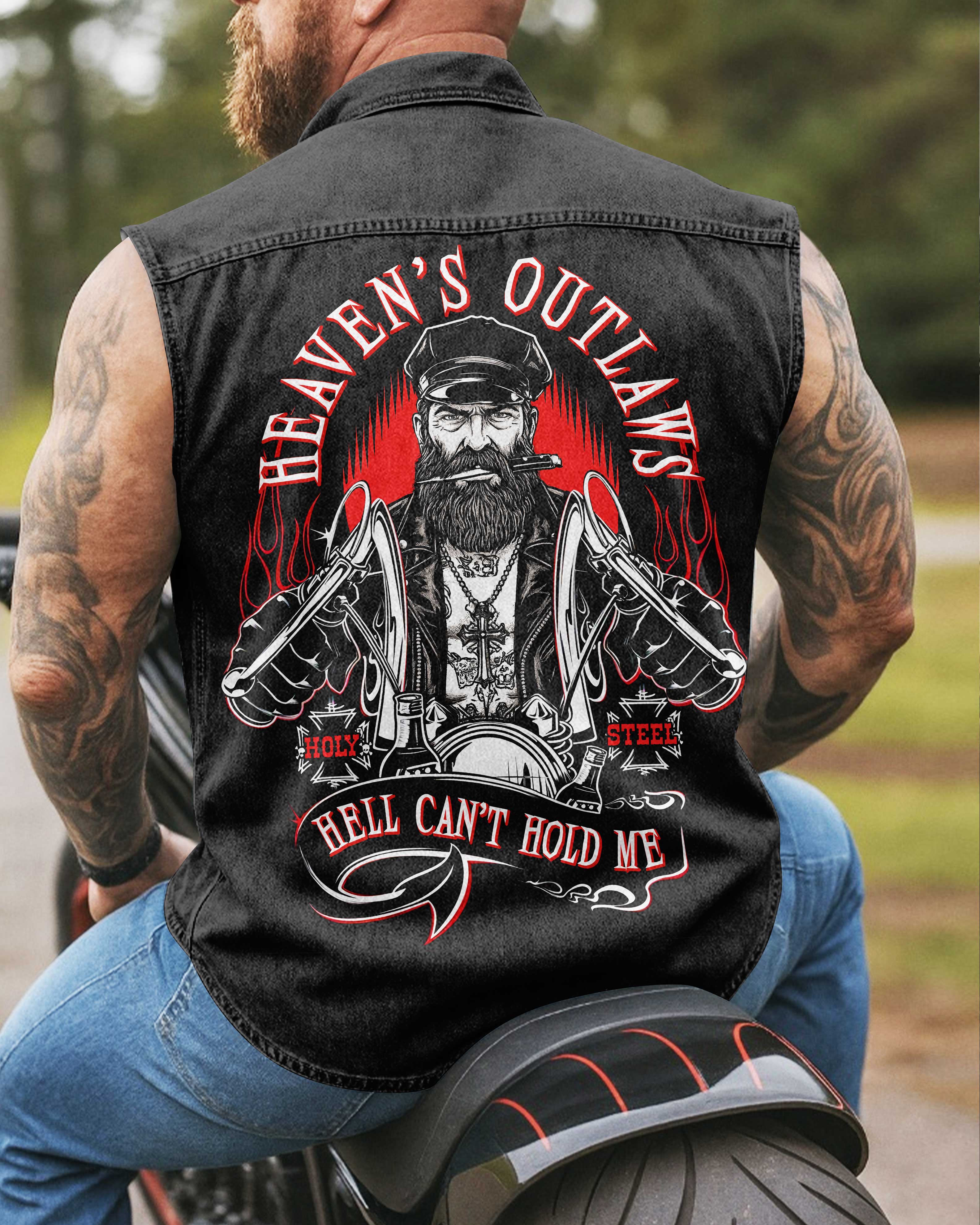 Heaven's Outlaws Sleevesless Denim T-Shirt